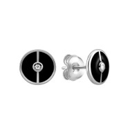 Серебряные серьги-пусеты с эмалью (SZDE21171)