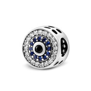 Серебряная бусина шарм с фианитами (PK00670)