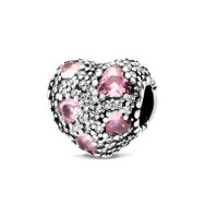 Серебряная бусина шарм с фианитами (PK00675)
