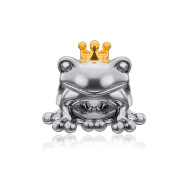 Серебряная подвеска-шарм Лягушка с позолотой (PLA-HS-1659-S-P/16)