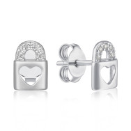 Серебряные пусеты с фианитами PS00134-E/12/1