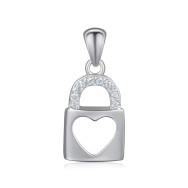 Серебряная подвеска Замочек с фианитами PS00134-P/12/1