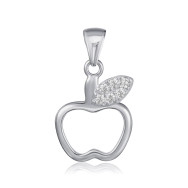 Серебряная подвеска Яблоко с фианитами PS00153-P/12/1