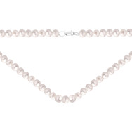 Серебряное колье с жемчугом (PS7740б)