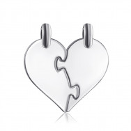 Серебряная подвеска «Сердце» без вставки (PTGXX000057-P/12)