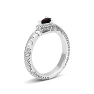 Серебряное кольцо с фианитом (R37791)