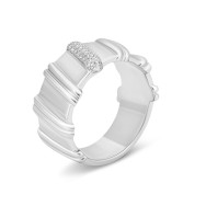 Серебряное кольцо с фианитами (R37813-W)