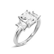 Серебряное кольцо с фианитами (RI39441)