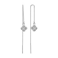 Серебряные серьги-протяжки c фианитами (SE00287)