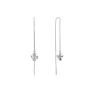 Серебряные серьги-протяжки с фианитами (SE00343-E/12/1)