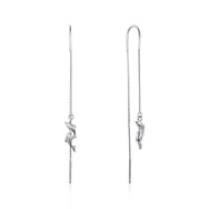 Серебряные серьги с фианитами SE00427-E/12/1