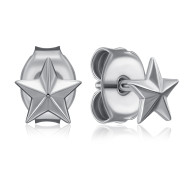 Серебряные серьги-пуссеты Звездочка (SE00634-E/12)