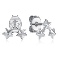 Серебряные серьги-пуссеты Звездочки (SE00656-E/12)