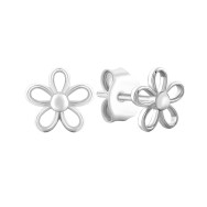 Серебряные серьги-пуссеты Цветочек (SE00659)