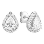 Серебряные серьги с фианитами (SE26918)