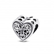 Серебряная бусина шарм Сердце (84731*)
