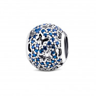 Серебряная бусина шарм Бабочки (84819с)