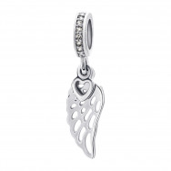 Серебряная бусина шарм Крыло (507)