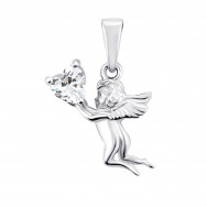 Серебряная подвеска Ангел с фианитом (ВС-089р)