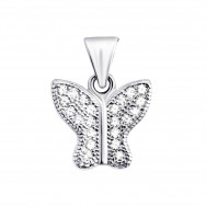 Серебряная подвеска Бабочка с фианитами (PP2428)