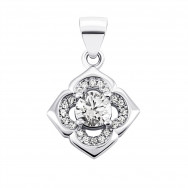 Серебряная подвеска Цветок с фианитами (1PE67314)