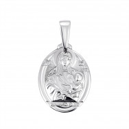 Серебряная подвеска-иконка «Божья Матерь Касперская» (ПБ090с)