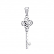 Серебряная подвеска Ключик с фианитами (TP0442)