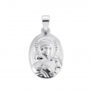 Серебряная подвеска-ладанка без вставки (ПБ048с)