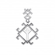 Серебряная подвеска-оберег «Руна „Мир“» (35031/12/1)