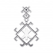 Серебряная подвеска-оберег «Руна “Жива (Рок)”» (35032/12/1)