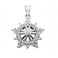 Серебряная подвеска с фианитами (1SE62228P)