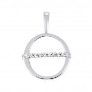 Серебряная подвеска с фианитами (ПВ778(зв)с)