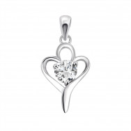 Серебряная подвеска с фианитом (2P18102)