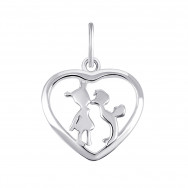 Серебряная подвеска Сердце (П2/1066)