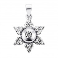 Серебряная подвеска Звезда с фианитами (1PE64716)