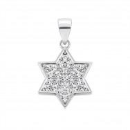 Серебряная подвеска Звезда с фианитами (7P18566)
