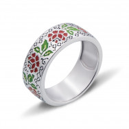 Серебряное кольцо «Мак» (с00753)