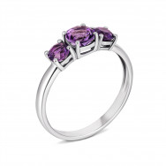 Серебряное кольцо с аметистом (1741/1р-AMET)
