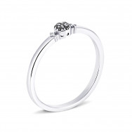 Серебряное кольцо с бриллиантами (1758/1р-BR)