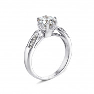 Серебряное кольцо с фианитами (1RI56611-R)