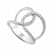 Серебряное кольцо с фианитами (500091-Р)