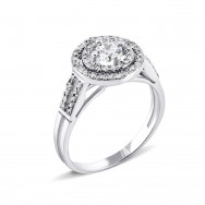 Серебряное кольцо с фианитами (КК2Ф/033)