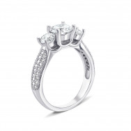 Серебряное кольцо с фианитами (PRS1451-R)