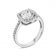 Серебряное кольцо с фианитами (910140б)