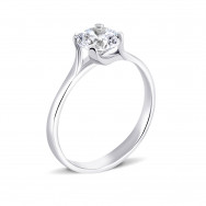 Серебряное кольцо с фианитом (10101)