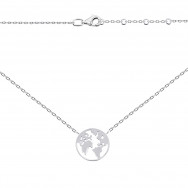 Серебряное колье География (ПК662(зв)с))