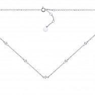 Серебряное колье с фианитом (6123/3)