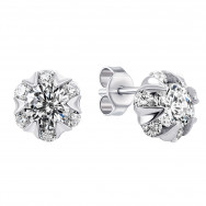 Серебряные пуссеты с фианитами (1EA79935)