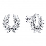 Серебряные пуссеты с фианитами (20461)