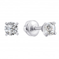 Серебряные пуссеты с фианитами (2644/9р-CZ)
